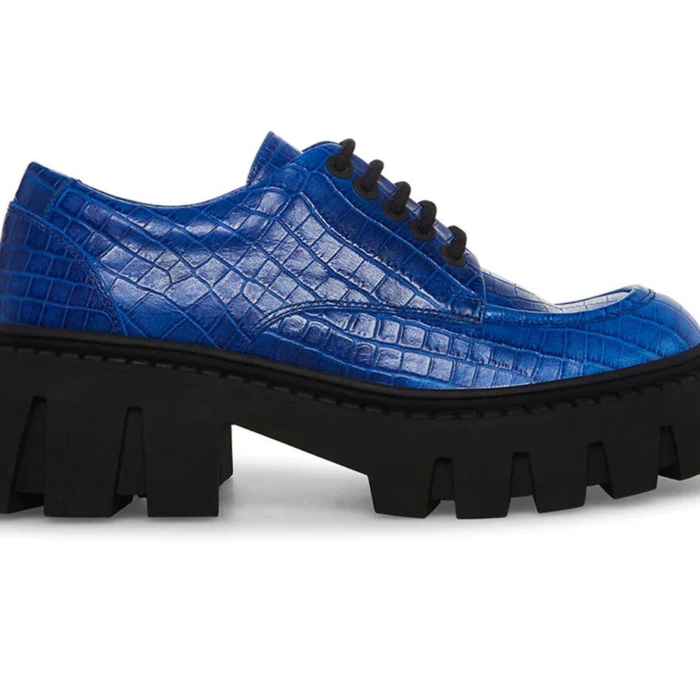 Steve Madden Hadley Blue Crocodile Booties - Size 10